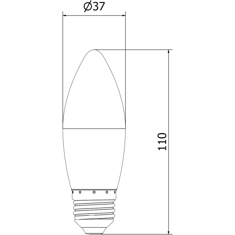 Mexen Nova 10x żarówka LED E27, C37, 10W, Neutralna - 4000K, 1055 lm - L102-E27-1040-01x10