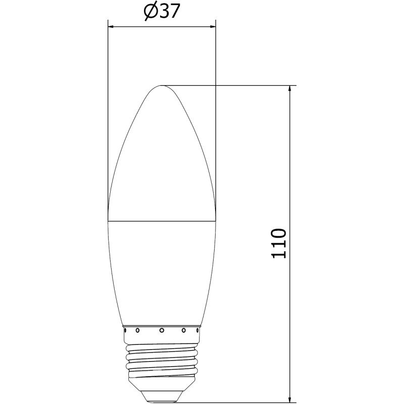 Mexen Nova 10x bombilla LED E27, C37, 10W, Fría - 6500K, 1055 lm - L102-E27-1065-01x10