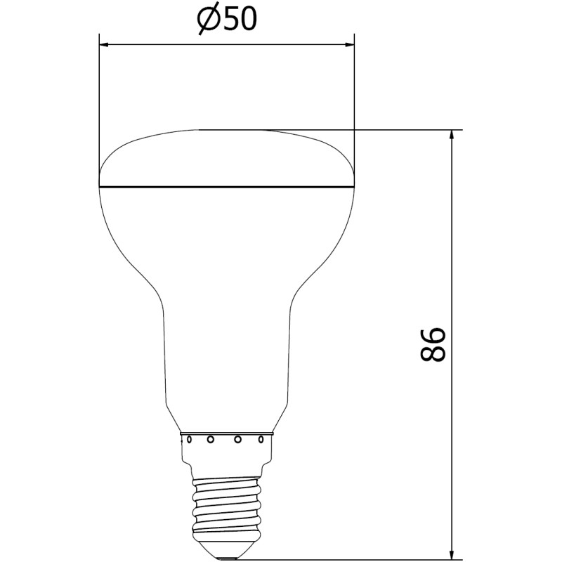 Mexen Nova 10x LED-lampa E14, R50, 6W, Varm - 3000K, 630 lm - L103-E14-0630-01x10