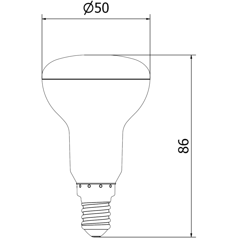 Mexen Nova 10x Ampoule LED E14, R50, 8W, Neutre - 4000K, 840 lm - L103-E14-0840-01x10