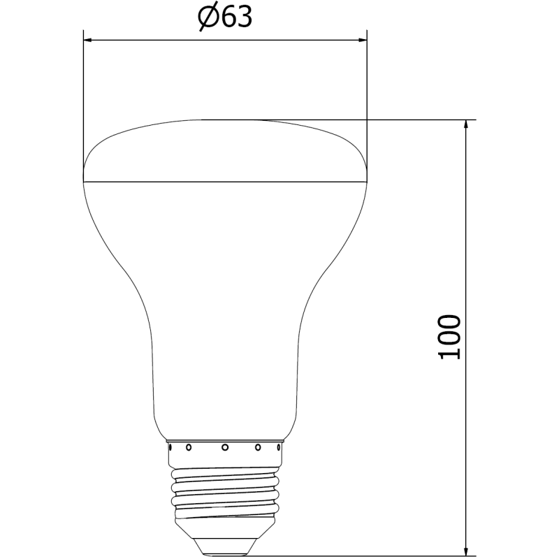 Mexen Nova 10x LED spuldze E27, R63, 10W, Auksta - 6500K, 1055 lm - L104-E27-1065-01x10
