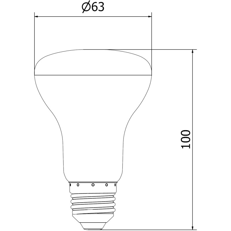 Mexen Nova 10x LED-lamp E27, R63, 12W, Koud - 6500K, 1260 lm - L104-E27-1265-01x10