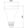 Mexen Nova 10x LED-lamp E27, R63, 12W, Koud - 6500K, 1260 lm - L104-E27-1265-01x10