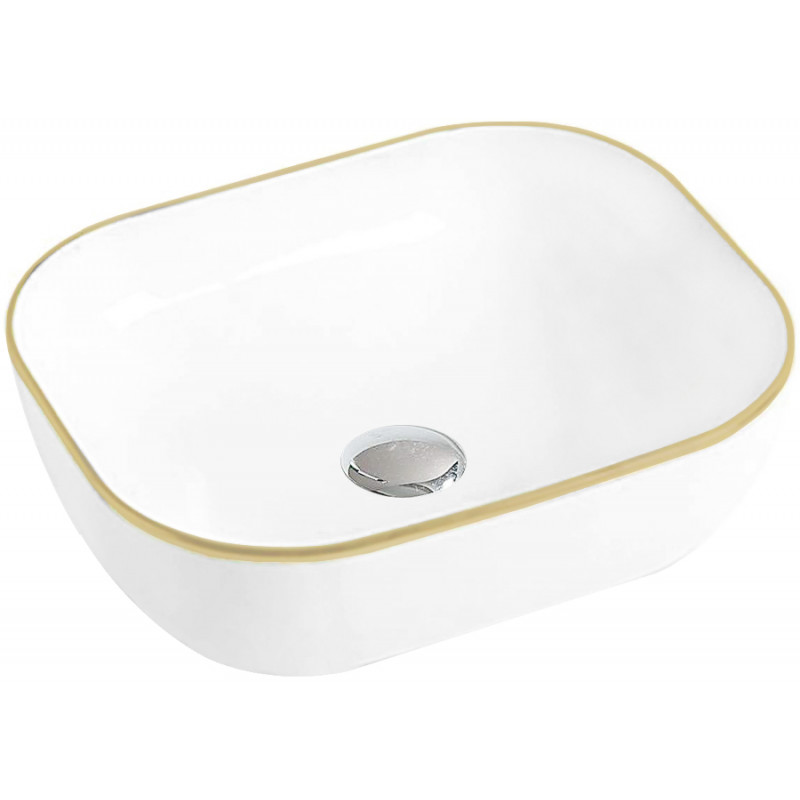 Mexen Mirabel opbouw wastafel 50 x 40 cm, wit/goud - 22115005