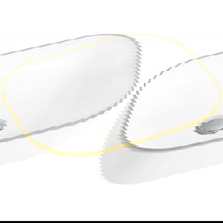 Mexen Mirabel lavabo sobre encimera 50 x 40 cm, blanco/dorado - 22115005