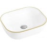 Mexen Mirabel lavabo à poser 50 x 40 cm, blanc/or - 22115005