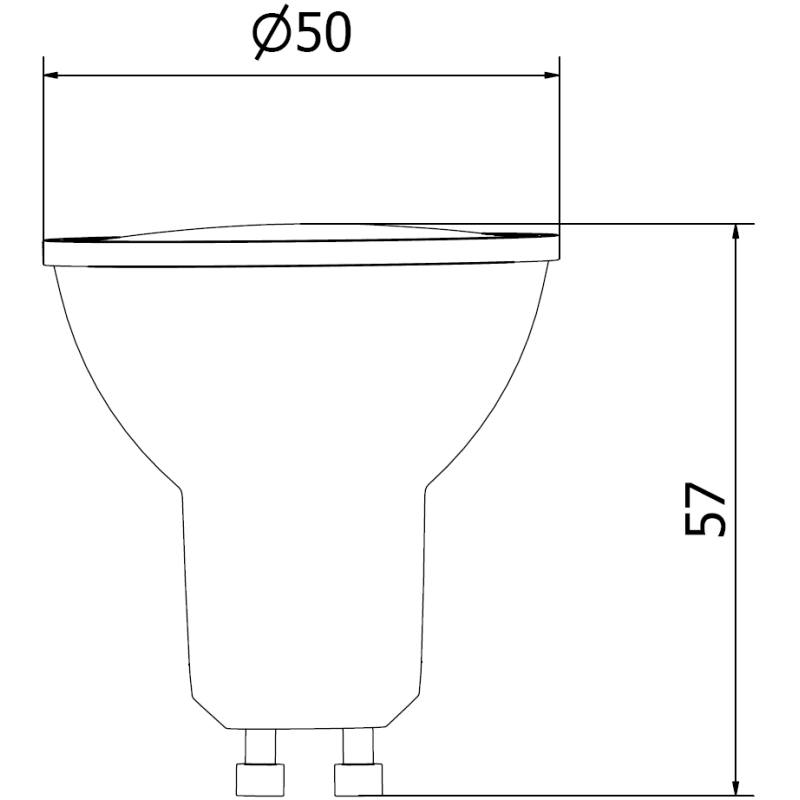 Mexen Nova 10x LED spuldze GU10, 5W, Silta - 3000K, 525 lm - L107-GU10-0530-01x10