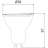 Mexen Nova 10x LED spuldze GU10, 5W, Auksts - 6500K, 525 lm - L107-GU10-0565-01x10