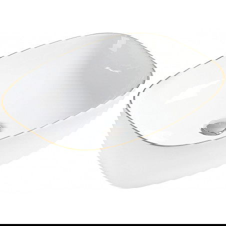 Mexen Lita opzetwastafel 49 x 37 cm, wit/goud - 22124905