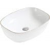 Mexen Lita lavabo da appoggio 49 x 37 cm, bianco/oro - 22124905