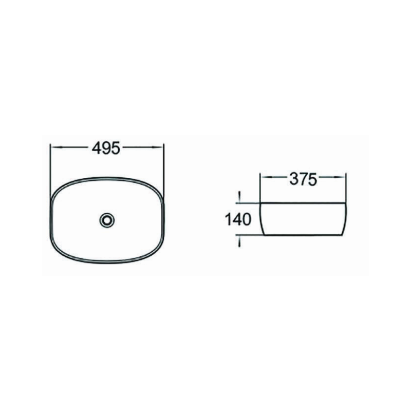 Mexen Lita lavabo sur plan 49 x 37 cm, blanc/or - 22124905