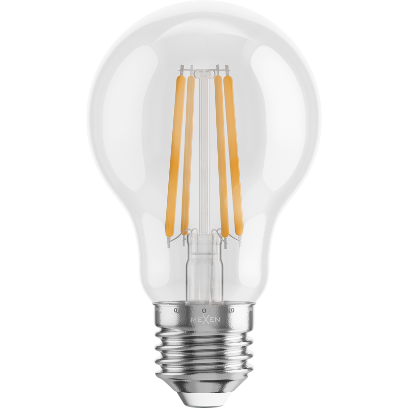Mexen Vintis 10x spuldze filamenta LED E27, A60, 8W, Silta - 2200K, 1055 lm, caurspīdīga - L150-E27-0822-00x10