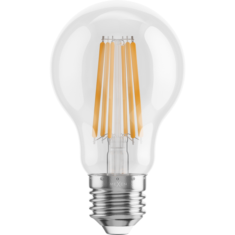 Mexen Vintis 10x LED filamenta spuldze E27, A60, 10W, Silts - 2700K, 1320 lm, caurspīdīgs - L150-E27-1027-00x10