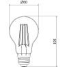 Mexen Vintis 6x Ampoule LED filament E27, A60, 10W, Chaude - 2700K, 910 lm, ambre - L150-E27-1027-50x06