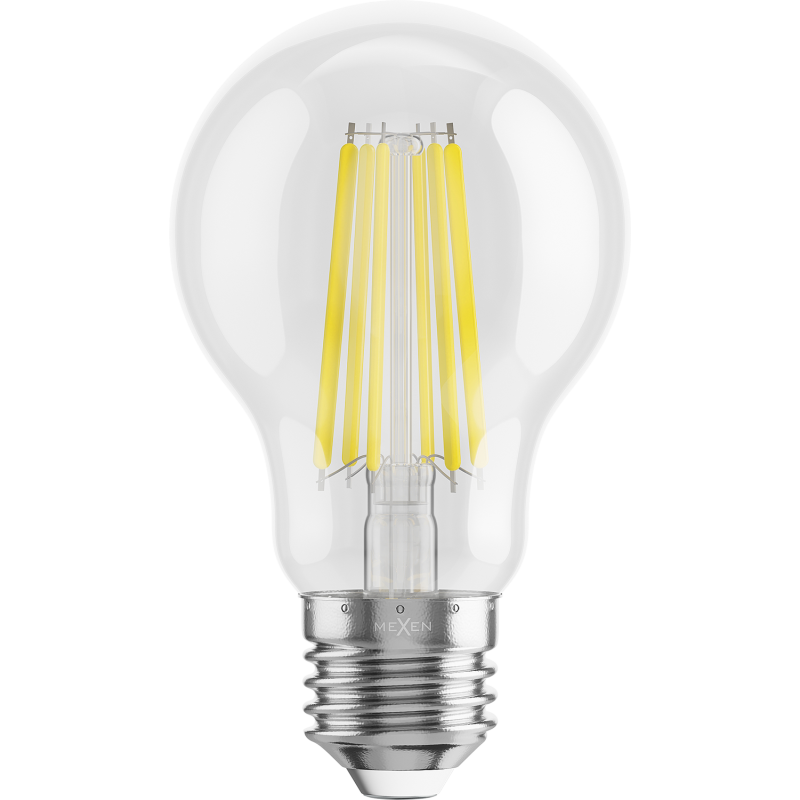 Mexen Vintis 6x LED spuldze, E27, A60, 12W, Neitrāla - 4000K, 1585 lm, caurspīdīga - L150-E27-1240-00x06
