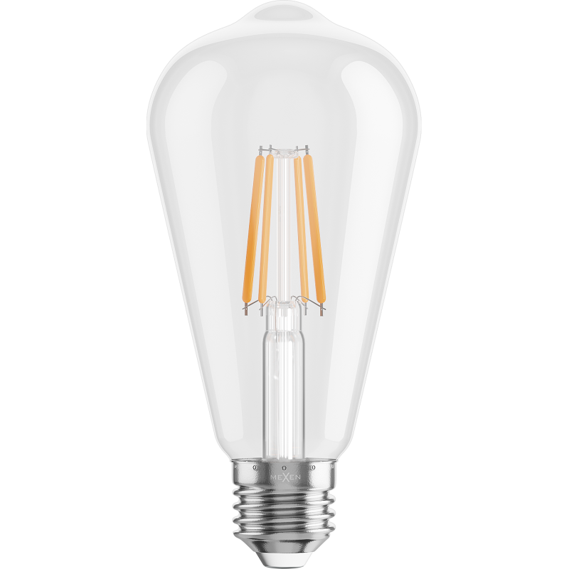 Mexen Vintis 10x kvēlspuldze LED E27, ST64, 4W, silta - 2700K, 470 lm, caurspīdīga - L152-E27-0427-00x10