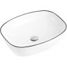 Mexen Lita countertop sink 49 x 37 cm, white/black - 22124907