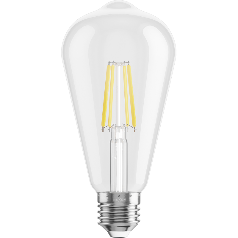 Mexen Vintis 6x LED kvēldiega spuldze E27, ST64, 4W, Auksts - 6500K, 470 lm, dzidrs - L152-E27-0465-00x06