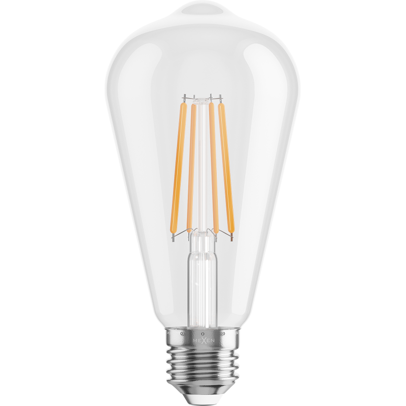 Mexen Vintis 6x LED filamenta spuldze E27, ST64, 8W, Silta - 2700K, 1055 lm, caurspīdīga - L152-E27-0827-00x06