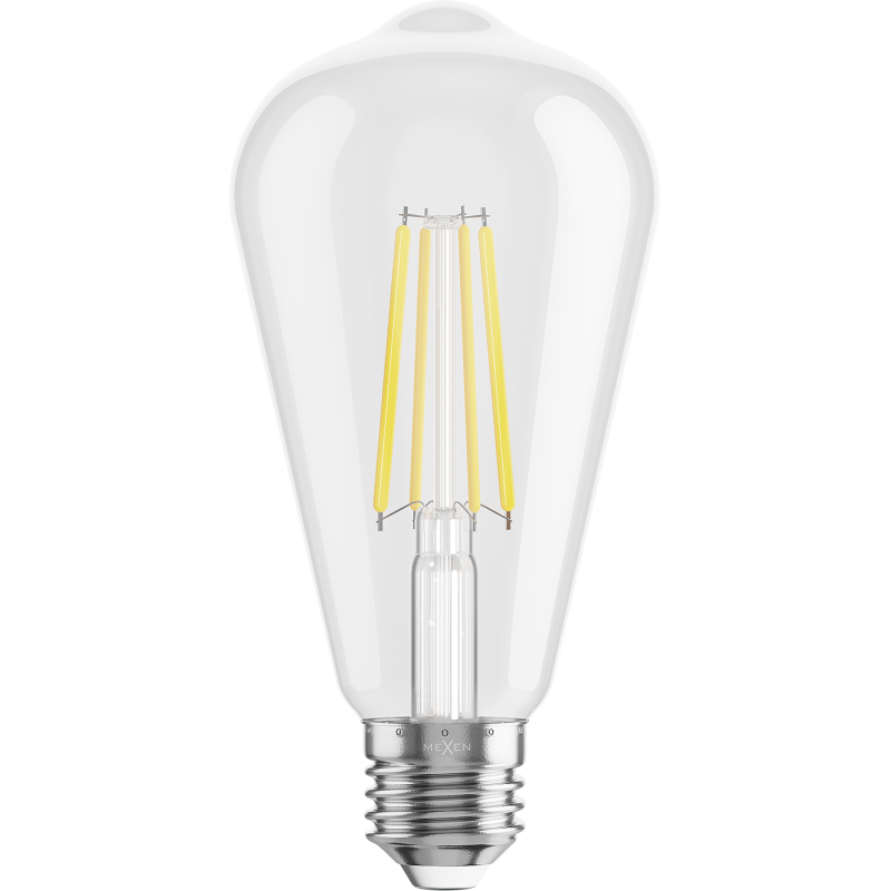 Mexen Vintis 10x Filamenta LED spuldze E27, ST64, 8W, Aukstā - 6500K, 1055 lm, caurspīdīga - L152-E27-0865-00x10