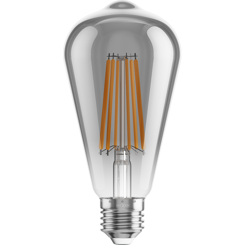 Mexen Vintis 10x LED kvēldiega spuldze E27, ST64, 10W, Silts - 2700K, 780 lm, dūmu - L152-E27-1027-70x10