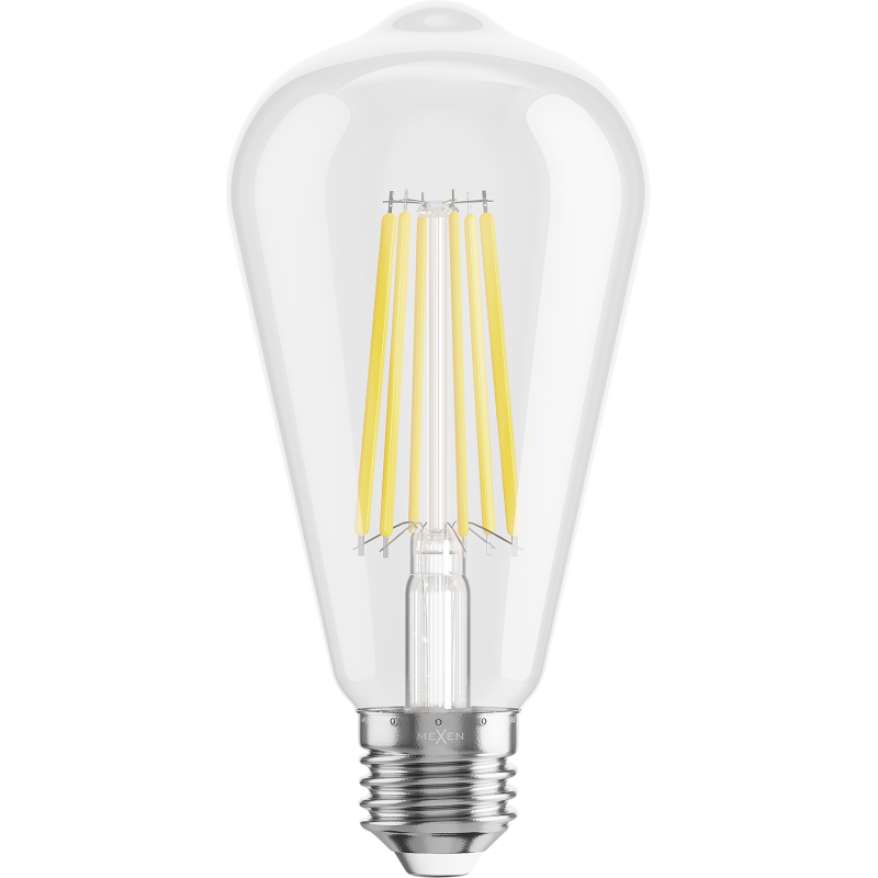 Mexen Vintis 6x LED kvēldiega spuldze E27, ST64, 10W, Neitrāla - 4000K, 1320 lm, caurspīdīga - L152-E27-1040-00x06