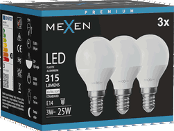 Mexen Nova 3x Ampoule LED E14, G45, 3W, Neutre - 4000K, 315 lm - L101-E14-0340-01x03