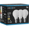 Mexen Nova 3x LED-lampa E14, G45, 7W, Varm - 3000K, 735 lm - L101-E14-0730-01x03