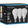 Mexen Nova 3x LED-Glühbir E14, G45, 8W, Neutral - 4000K, 840 lm - L101-E14-0840-01x03