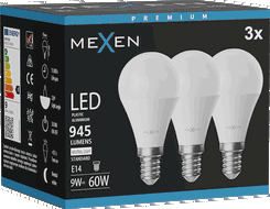Mexen Nova 3x LED žarulja E14, G45, 9W, Neutralna - 4000K, 945 lm - L101-E14-0940-01x03