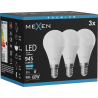 Mexen Nova 3x LED žarnica E14, G45, 9W, Hladna - 6500K, 945 lm - L101-E14-0965-01x03