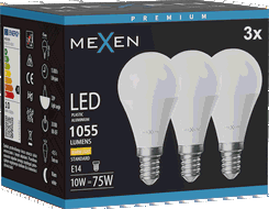 Mexen Nova 3x żarówka LED E14, G45, 10W, Ciepła - 3000K, 1055 lm - L101-E14-1030-01x03
