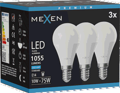 Mexen Nova 3x LED spuldze E14, G45, 10W, Auksts - 6500K, 1055 lm - L101-E14-1065-01x03
