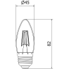Mexen Vintis 10x LED-Filamentlampe E27, C35, 6W, Warm - 2700K, 720 lm, klar - L154-E27-0627-00x10