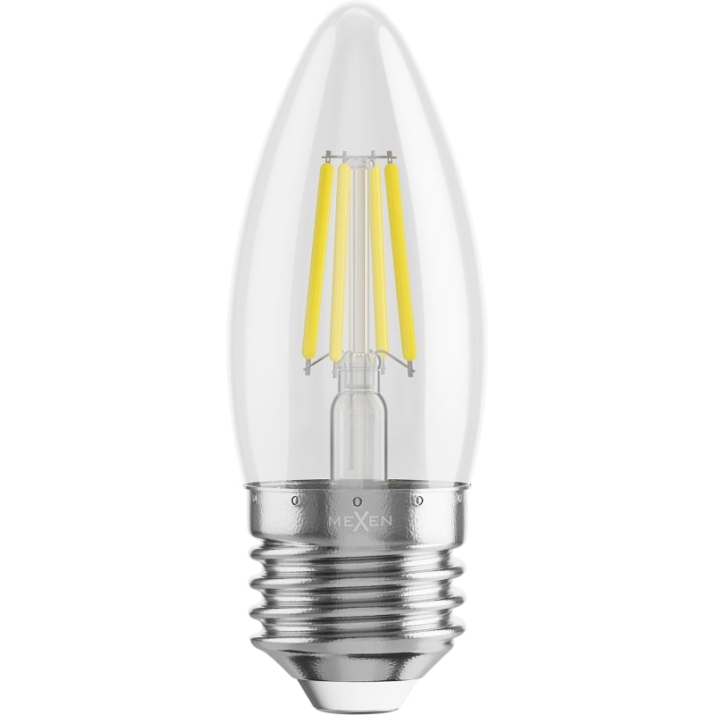 Mexen Vintis 10x żarówka filament LED E27, C35, 6W, Neutralna - 4000K, 720 lm, clear - L154-E27-0640-00x10