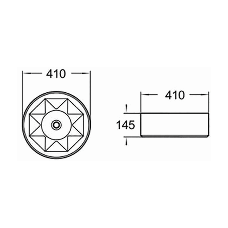 Mexen Lupita countertop washbasin 41 x 41 cm, blue - 22144163