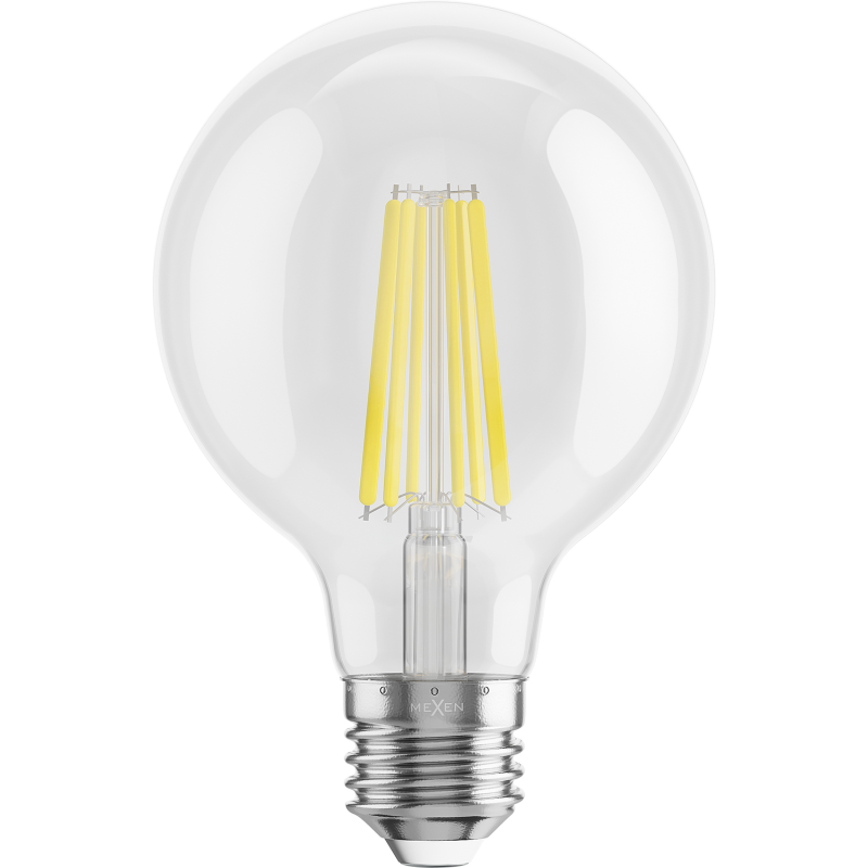 Mexen Vintis 6x żarówka filament LED E27, G80, 10W, Neutralna - 4000K, 1320 lm, clear - L155-E27-1040-00x06