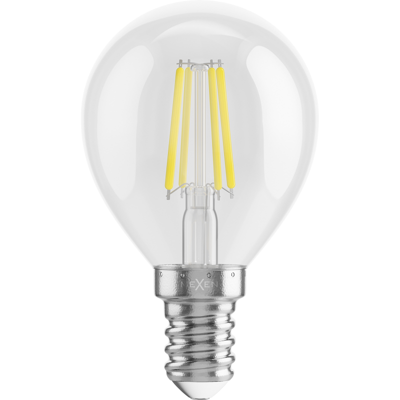 Mexen Vintis 3x LED kvēldiega spuldze E14, G45, 4W, Auksta - 6500K, 470 lm, caurspīdīga - L156-E14-0465-00x03