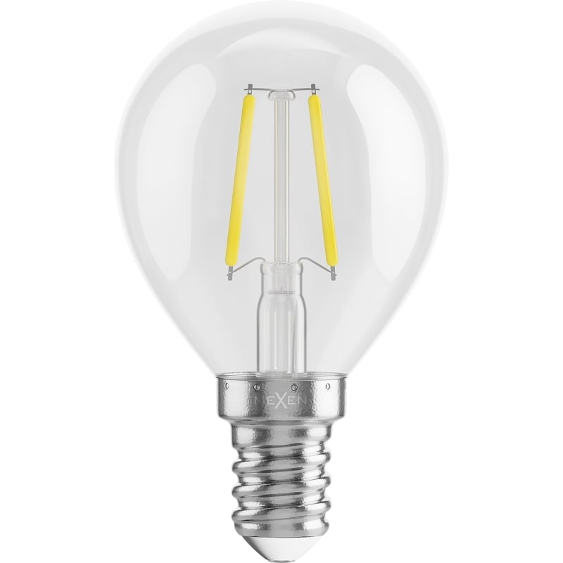 Mexen Vintis 10x LED filamentlampa E14, G45, 2W, Neutral - 4000K, 240 lm, klar - L156-E14-0240-00x10