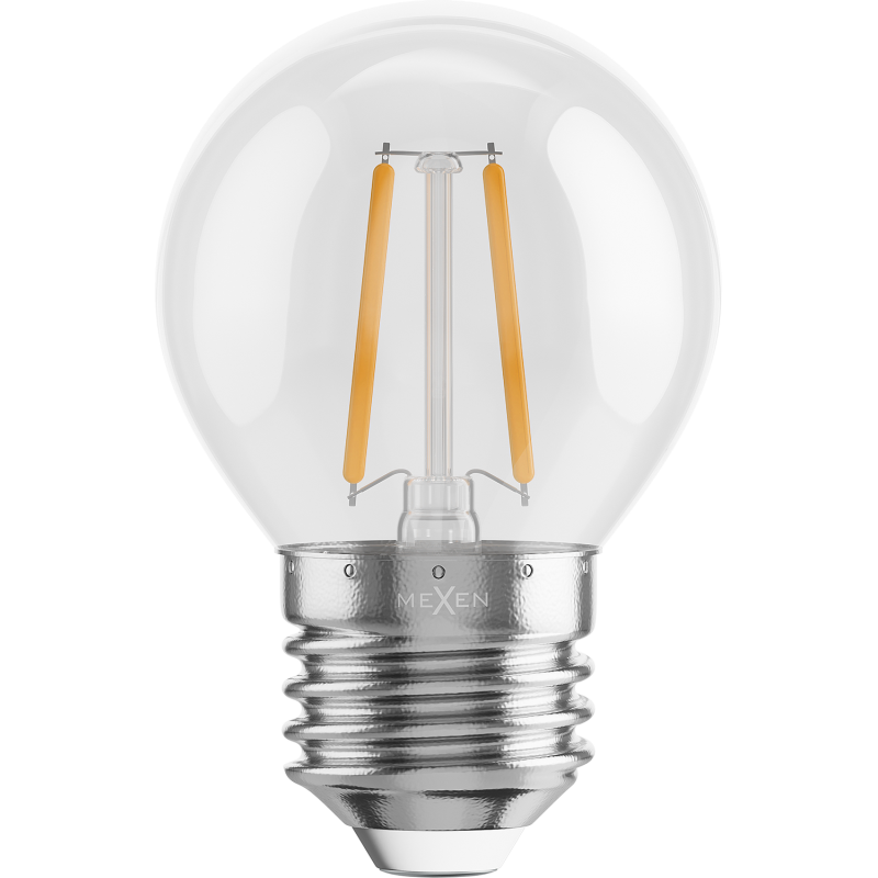 Mexen Vintis 3x LED vītnes spuldze E27, G45, 2W, Silta - 2700K, 240 lm, caurspīdīga - L156-E14-0227-00x03