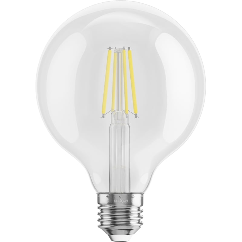 Mexen Vintis 3x Lampadina a filamento LED E27, G95, 6W, Neutra - 4000K, 720 lm, trasparente - L157-E27-0640-00x03