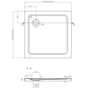 Mexen Roma Duo cabine de douche pivotante 90 x 90 cm, transparent, or + receveur plat - 854-090-090-50-02-4010G