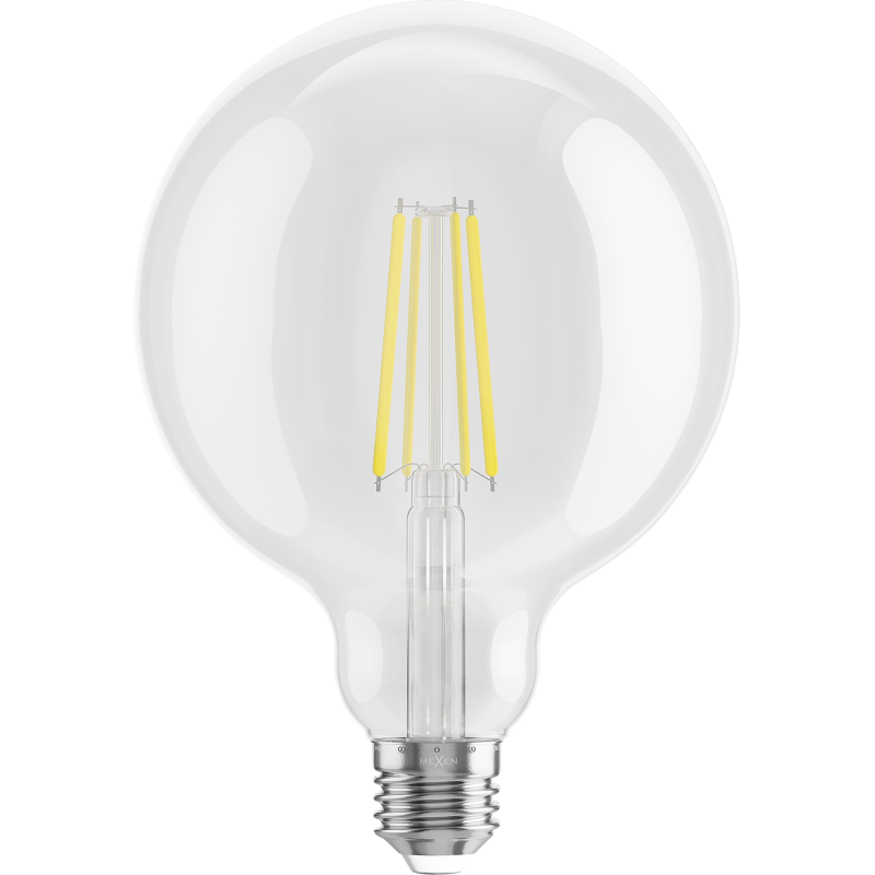 Mexen Vintis 3x LED spuldze ar kvēldiegu E27, G125, 8W, Neitrāls - 4000K, 1055 lm, caurspīdīgs - L158-E27-0840-00x03