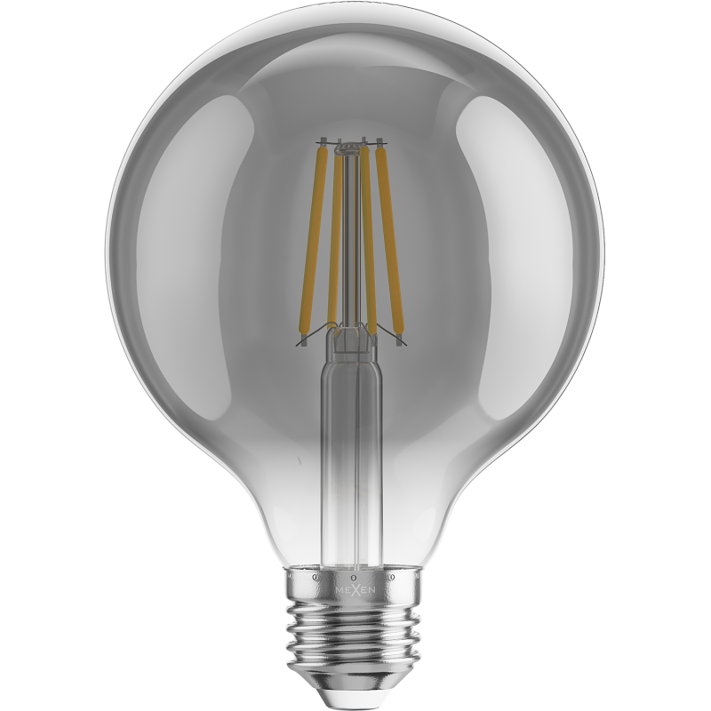 Mexen Vintis 10x LED filamentu spuldze E27, G95, 4W, Silta - 2200K, 280 lm, dūmakains - L157-E27-0422-70x10