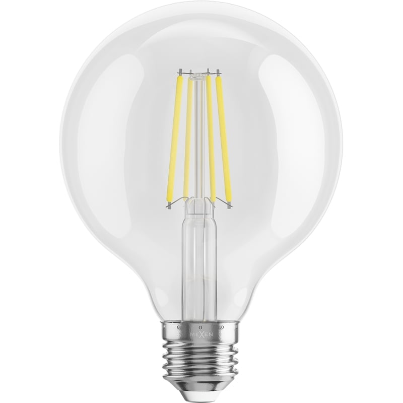 Mexen Vintis 10x LED-Filamentlampe E27, G95, 8W, Neutral - 4000K, 1055 lm, klar - L157-E27-0840-00x10