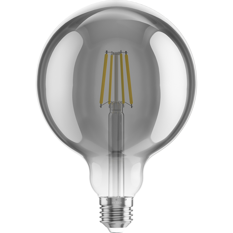 Mexen Vintis 6x LED E27 kvēldiega spuldze, G125, 6W, Silta - 2700K, 510 lm, dūmu - L158-E27-0627-70x06