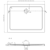 Mexen Roma swing shower enclosure 120 x 80 cm, transparent, gold + Flat shower tray, black - 854-120-080-50-00-4070G
