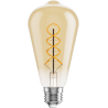 Mexen Vintis 10x Filament-Glühbirne Spirale LED E27, ST64, 6W, Warm - 2200K, 530 lm, Bernstein - L162-E27-0622-50x10