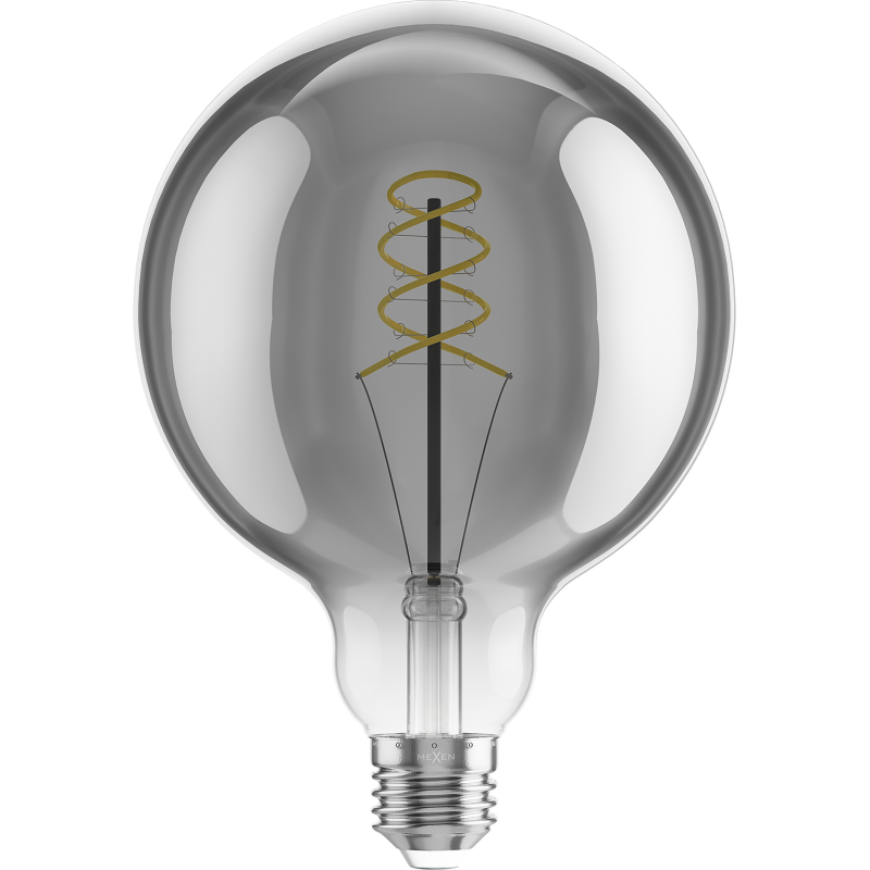 Mexen Vintis 10x żarówka filament spirala LED E27, G125, 6W, Ciepła - 2200K, 350 lm, smoke - L168-E27-0622-70x10