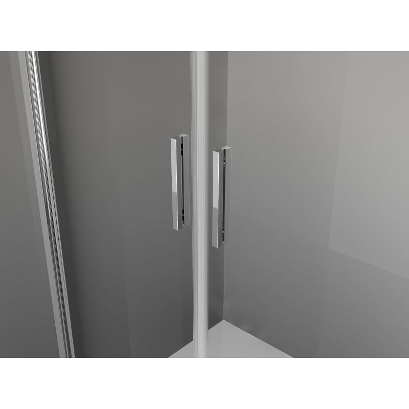 Mexen Exo-B Duo 3S cabina doccia a 3 lati battente 70 x 85 cm, trasparente, cromo - 814-070-085-01-00-3S